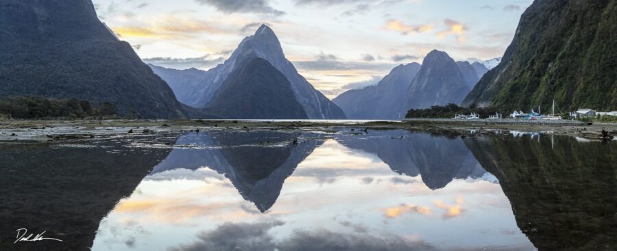 Milford sound. A protected marine conservation area located in southern New Zealand