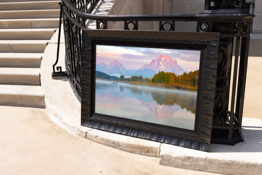 large framed fine art print of Grand Teton National Park at sunrise