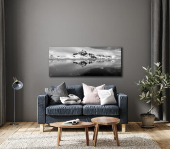 Antarctic perfection black and white unframed