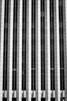 black and white abstract image of the Aon Center in Chicago