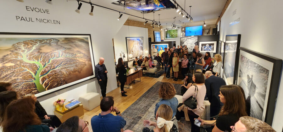 Paul Nicklen and Christina Mittermeier at their opening at Hilton Gallery in Chicago
