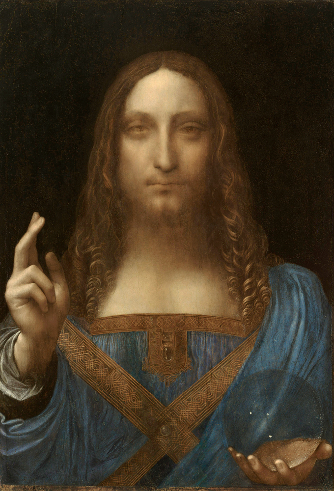 image of Salvator mundi the most expensive painting ever sold by artist Leonardo da Vinci